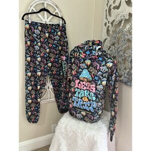 A$$holes live forever Jogger Set Mushroom Lets Take a Trip Top LARGE Bottom XL